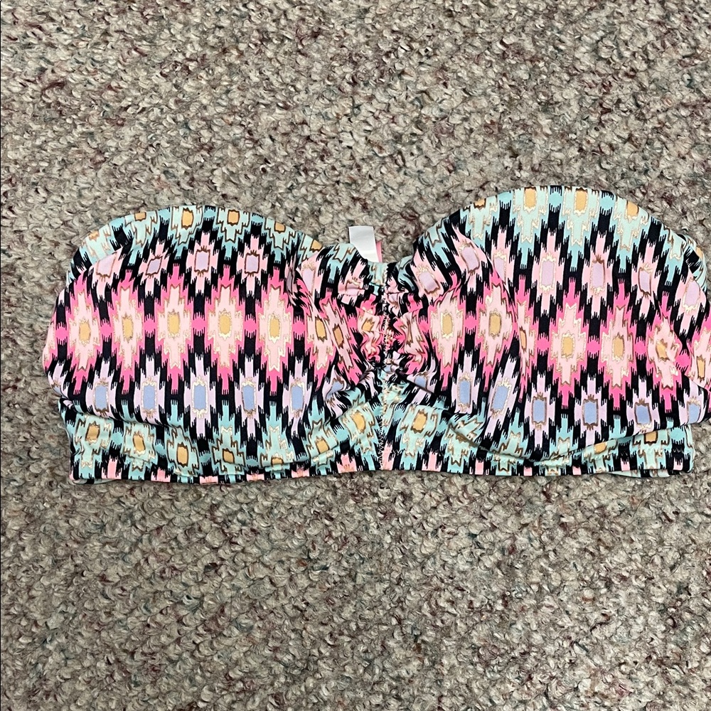 Victoria’s Secret Tribal Print Strapless Bikini Top